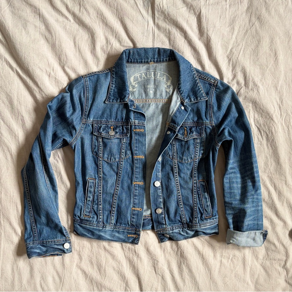 Talula Medium Wash Blue Jean Denim Jacket